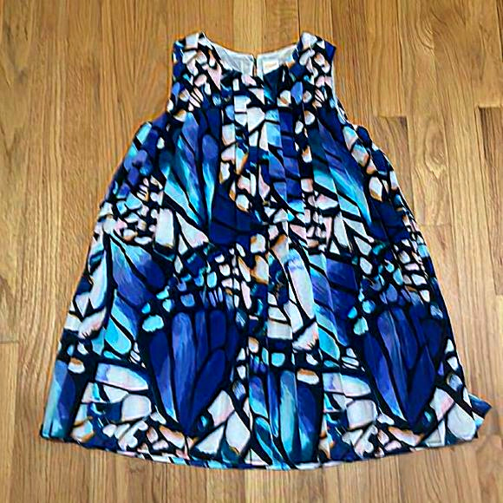 Gymboree‎ Butterfly Watercolor pleated dress girls size 8 EUC